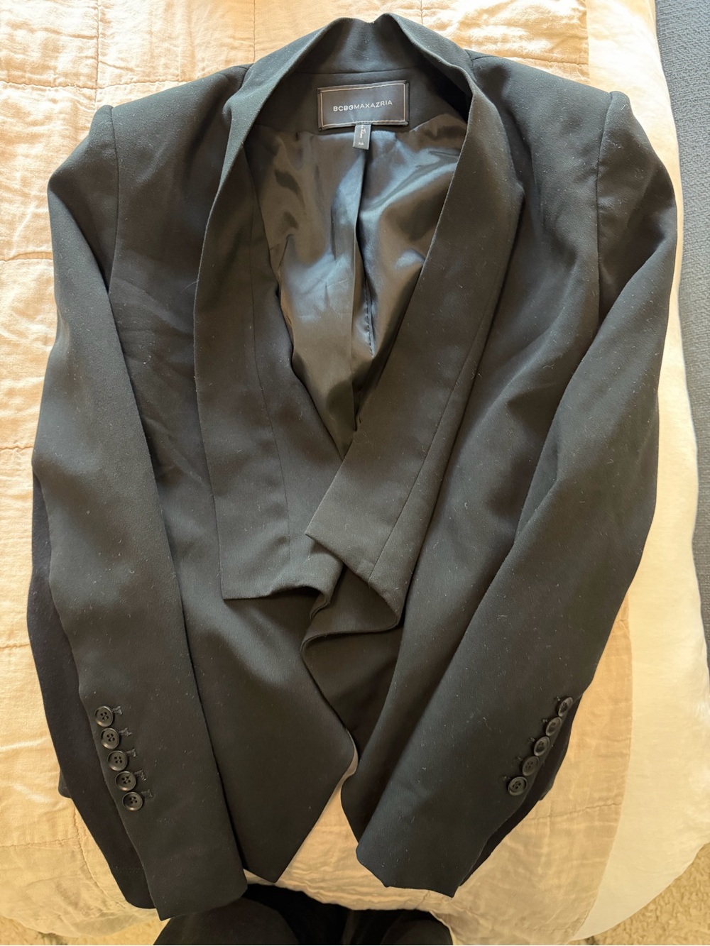 BCBGMaxAzria Black Shawl-Collar Blazer